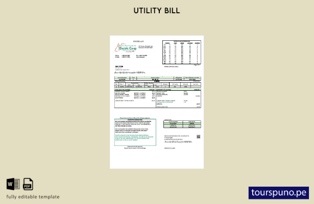 listo para imprimir plantilla de factura de servicios públicos de electricida 17